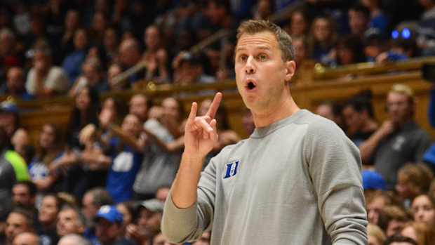 Duke basketball head coach Jon Scheyer